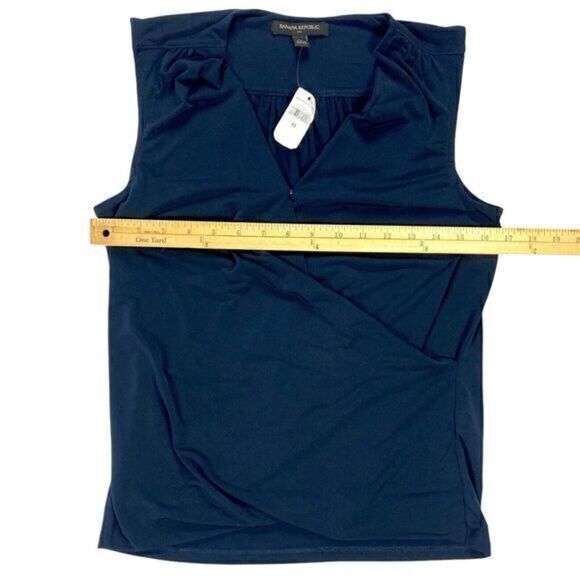 Banana Republic Crepe Wrap Tunic Womens Sz XS Classic Business Casual Comfort - Picture 8 of 13